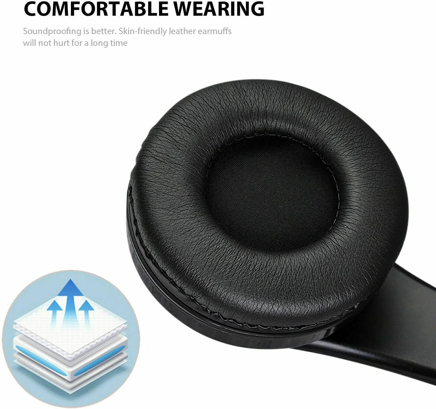 Bluetooth 5.0 Wireless Stereo Headphones Earphones for Ipad Phone Ios Android (Red) image number 4