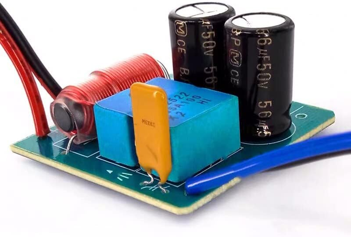 HOOCI 2PCS 2 Way 60W Hifi Stereo Treable Bass Frequency Divider Home Theater for 2-4 Inch Speaker Audio Crossover Filters image number 2