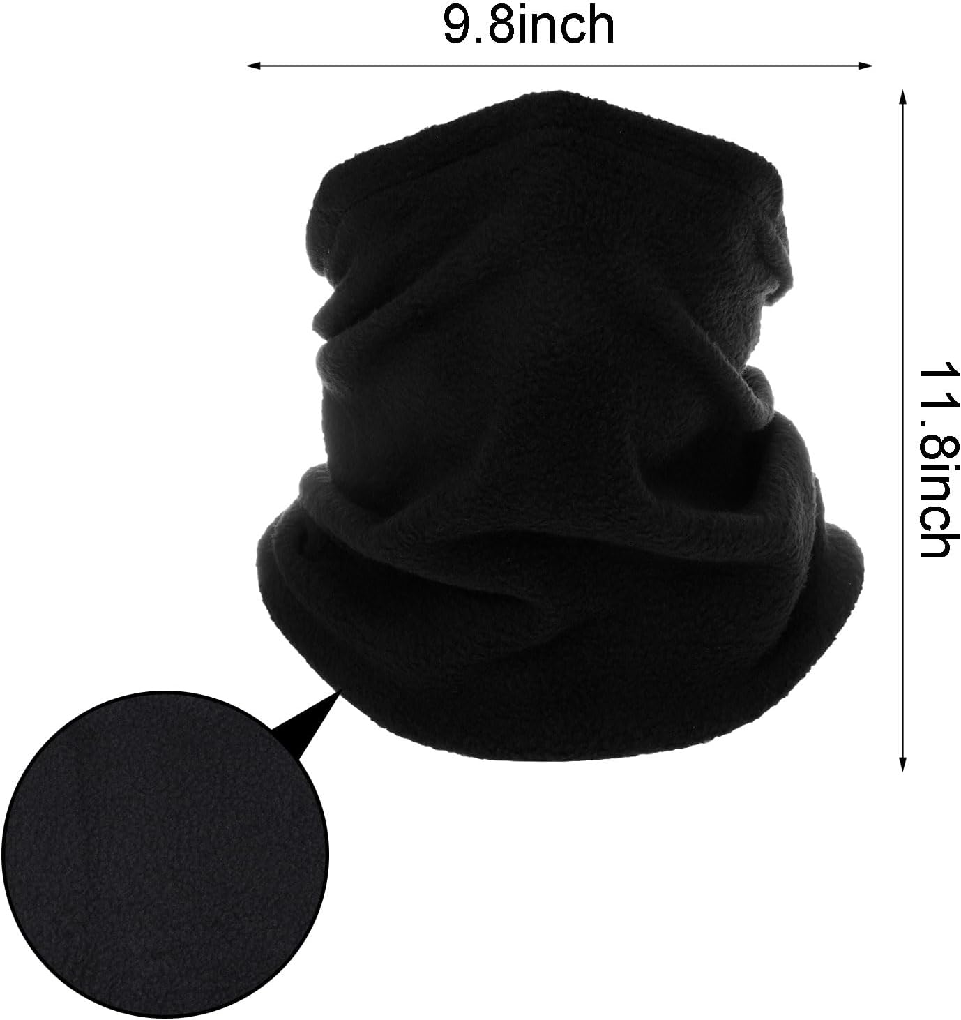 4Pcs Winter Neck Warmer Ski Face Mask Neck Gaiter Fleece Windproof Face Mask Cover for Men Women Warm Scarf image number 5