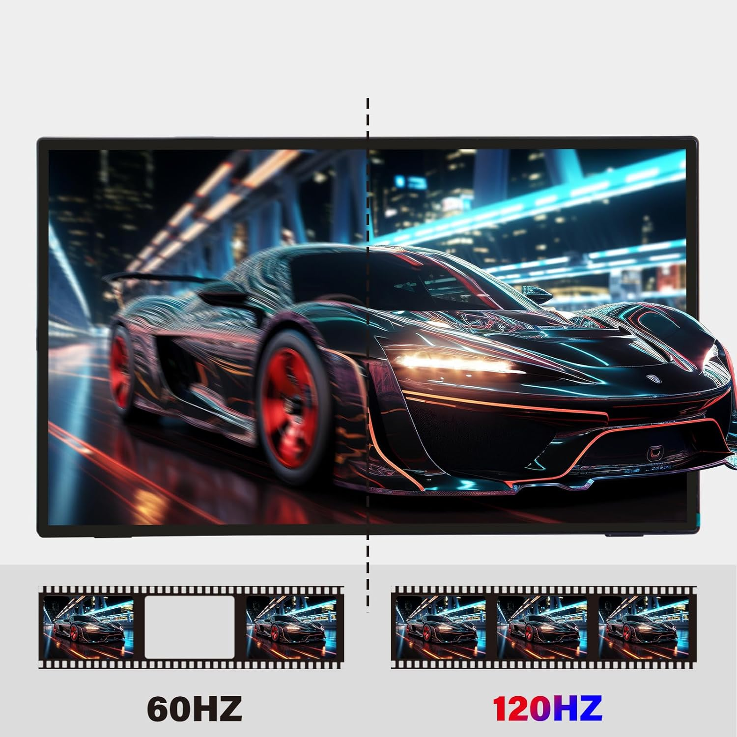 Geeekpi 18.5 Inch Portable Monitor 1920X1080 IPS Touchscreen 120HZ 1080P Touch Display with HDMI USB-C, Built-In Speakers, Kickstand VESA for Xbox PS4/5 Laptop Mac PC image number 1