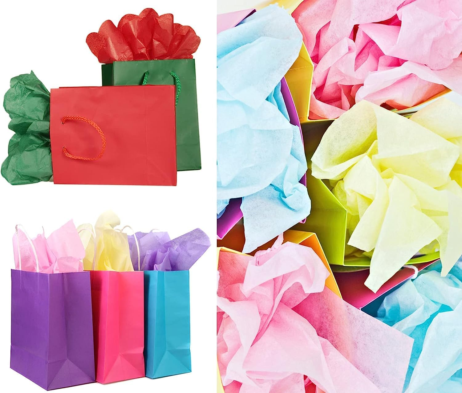 LEMESO 100 Sheets 20 Assorted Art Tissue Paper 35 * 50Cm Wrapping Tissue Paper, Rainbow Craft Paper Bulk for DIY Gift Wrapping Decorations image number 3