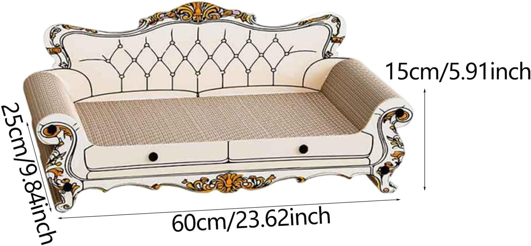 Yajuyi Cat Scratching Sofa Bed, Interactive Pet Toy, Chaise Lounge Sofa for Cats, Style A - Style B image number 5