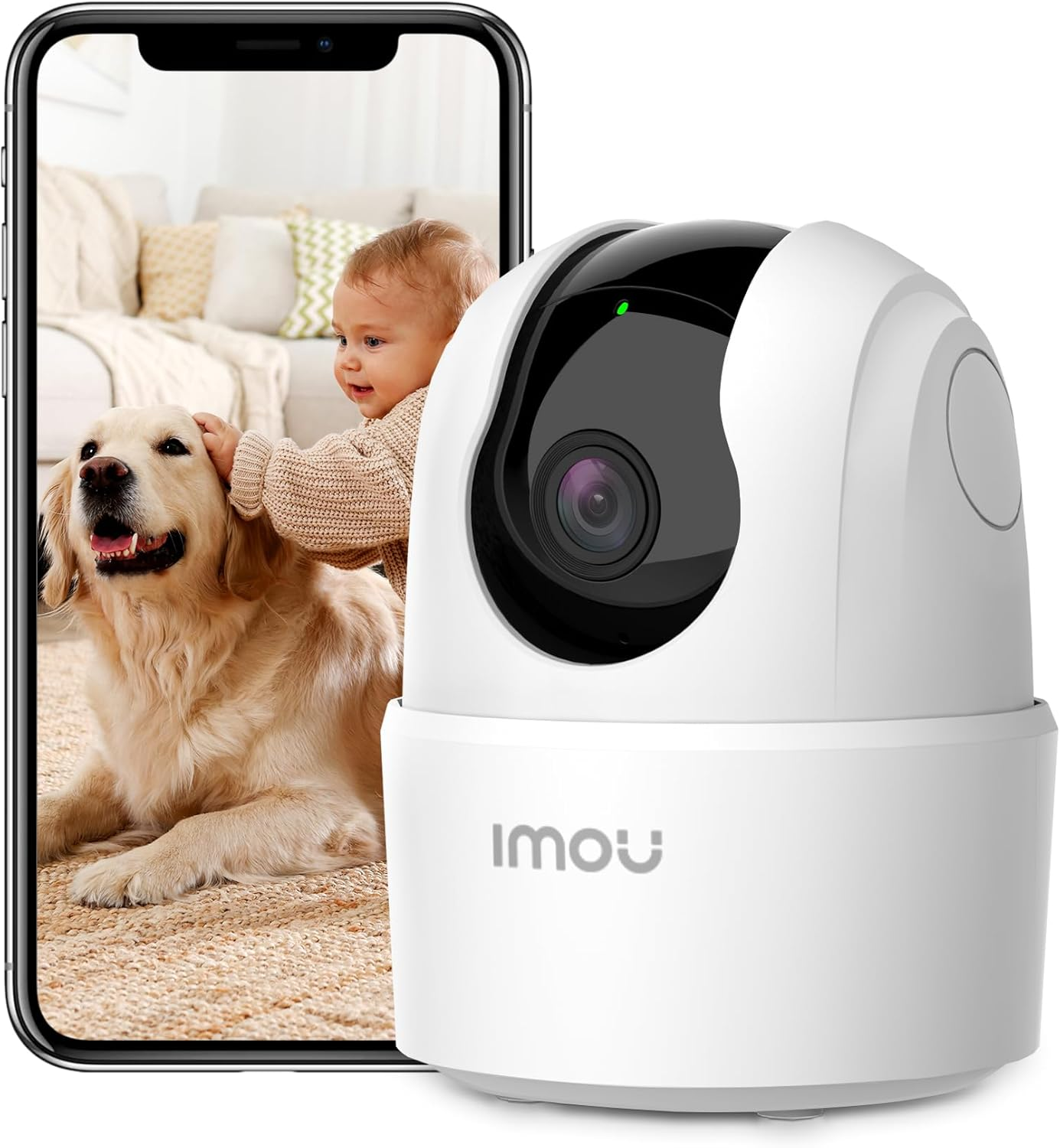 Imou 2K Wifi Indoor Security Camera Baby Monitor, Pet Camera Dog Camera, 360&deg; Home Security IP Camera 3MP, Human Detection AI, Smart Tracking, Siren, 10M Smart Night Vision, 2-Way Audio image number 6
