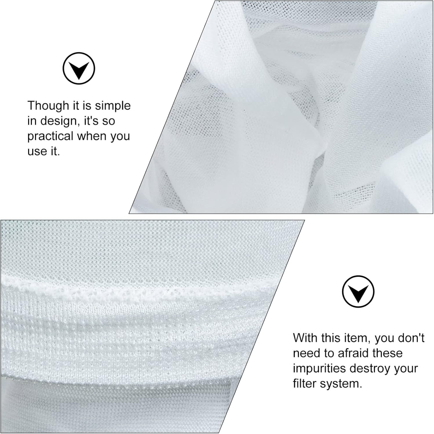 Kisangel 30Pcs Jumbo Skimmer Sock for Pool Cleaning Elastic Pool Filter Skimmer Basket Bags image number 5