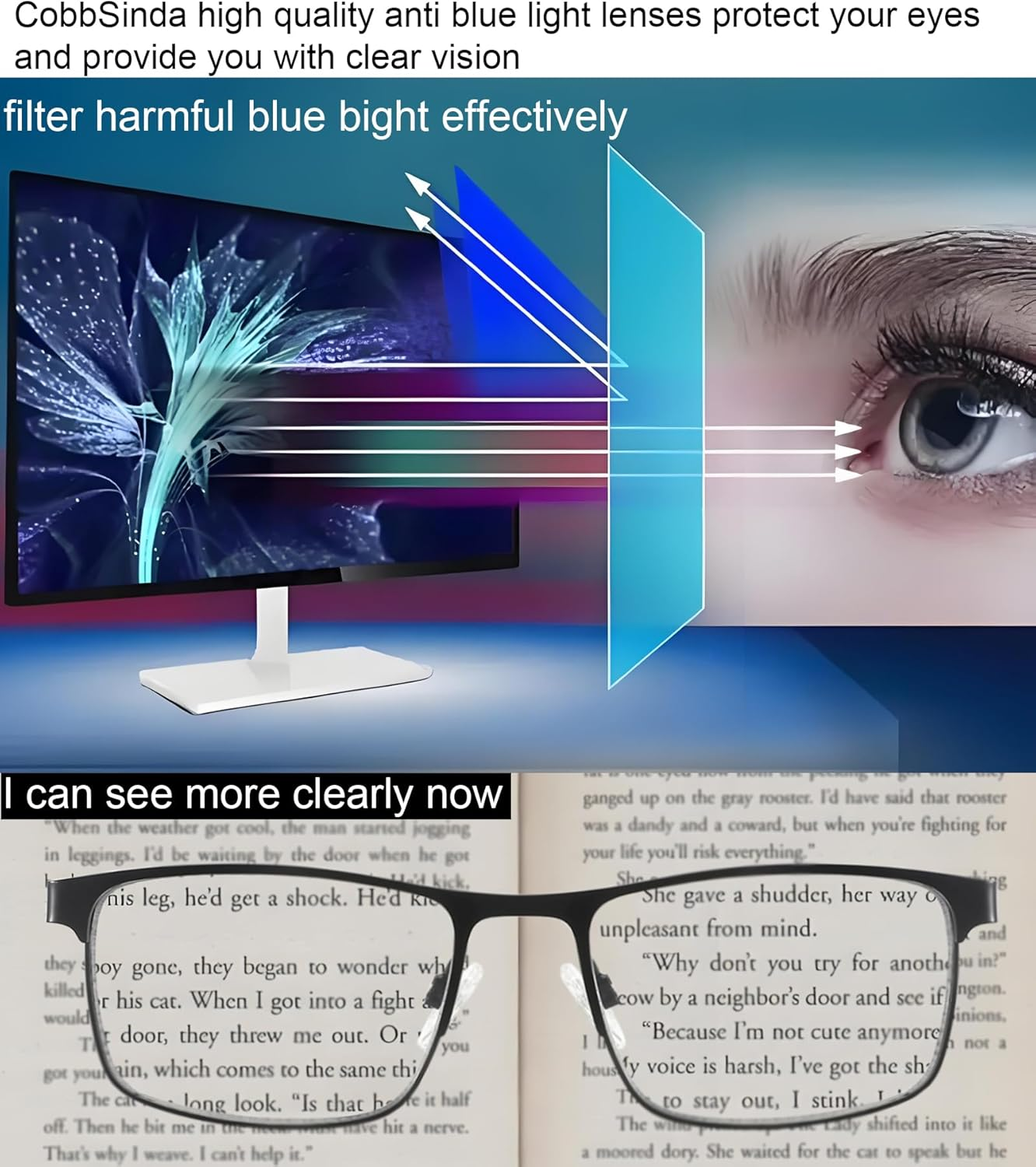 3 Pack Reading Glasses for Men Blue Light Blocking with Spring Hinge,Stylish Metal Full Frame Computer Readers image number 4