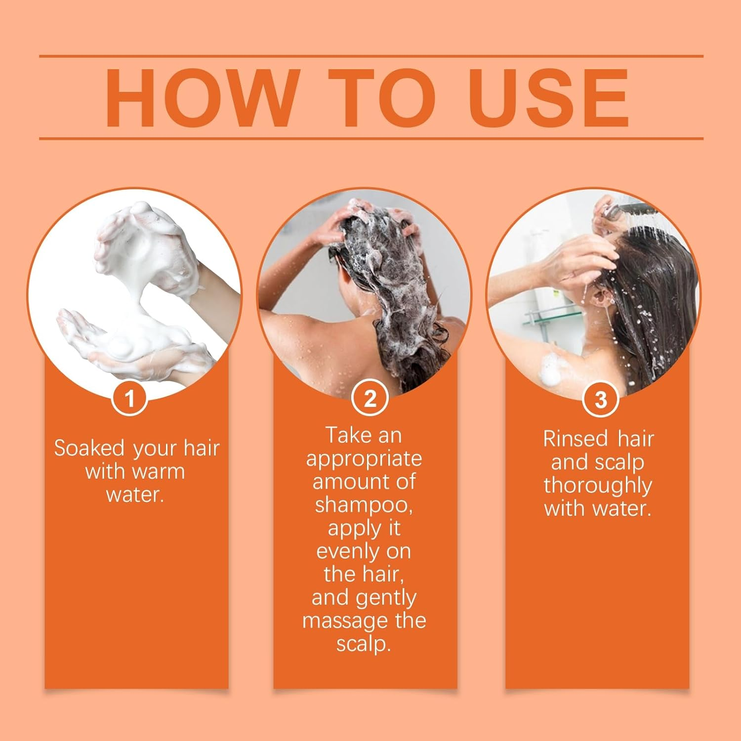 Turmeric Infused Hair Shampoo, Deep Nourishing Scalp & Hair Care Shampoo, Strengthens Hairs Strands & Enhances Hairs Elasticity, Improves Haired Texture & Glossy, Softens Haired Reduces Frizzy (1PCS) - 1Pcs image number 6