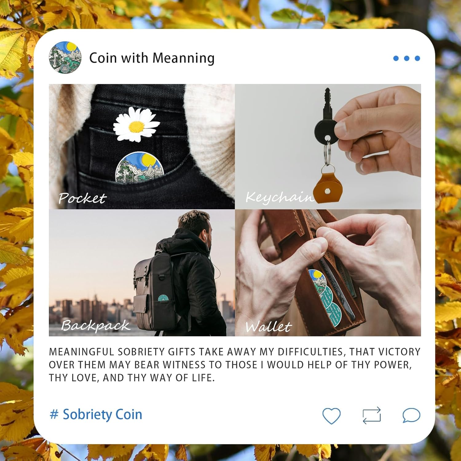 Sunlight 40 Year Sobriety Coin - Recovery 40 Year AA Coins - Serenity Prayer AA Chips and Medallions - 0-40 Prime Na Clean Token - Sober Chip Alcoholics Anonymous Gifts for Men Women - 12 Year image number 3