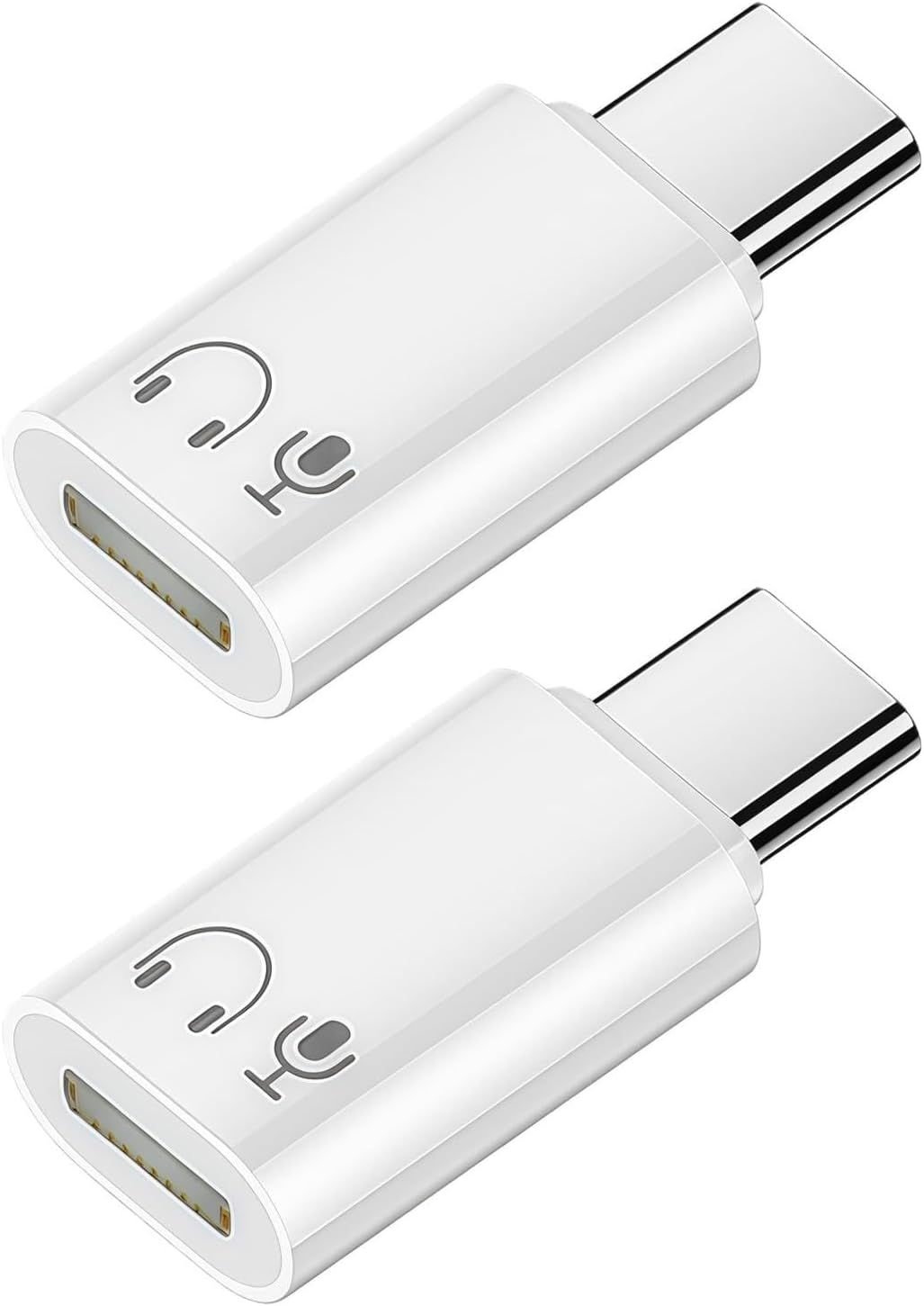 Bushhaven Lightning to USB C Adapter, High-Quality Lightning to Type C Male Female Audio Converter for Iphone 15/16/17 Series, Seamless Connection for Lightning Earphones, Compact & Durable (1 Pcs)