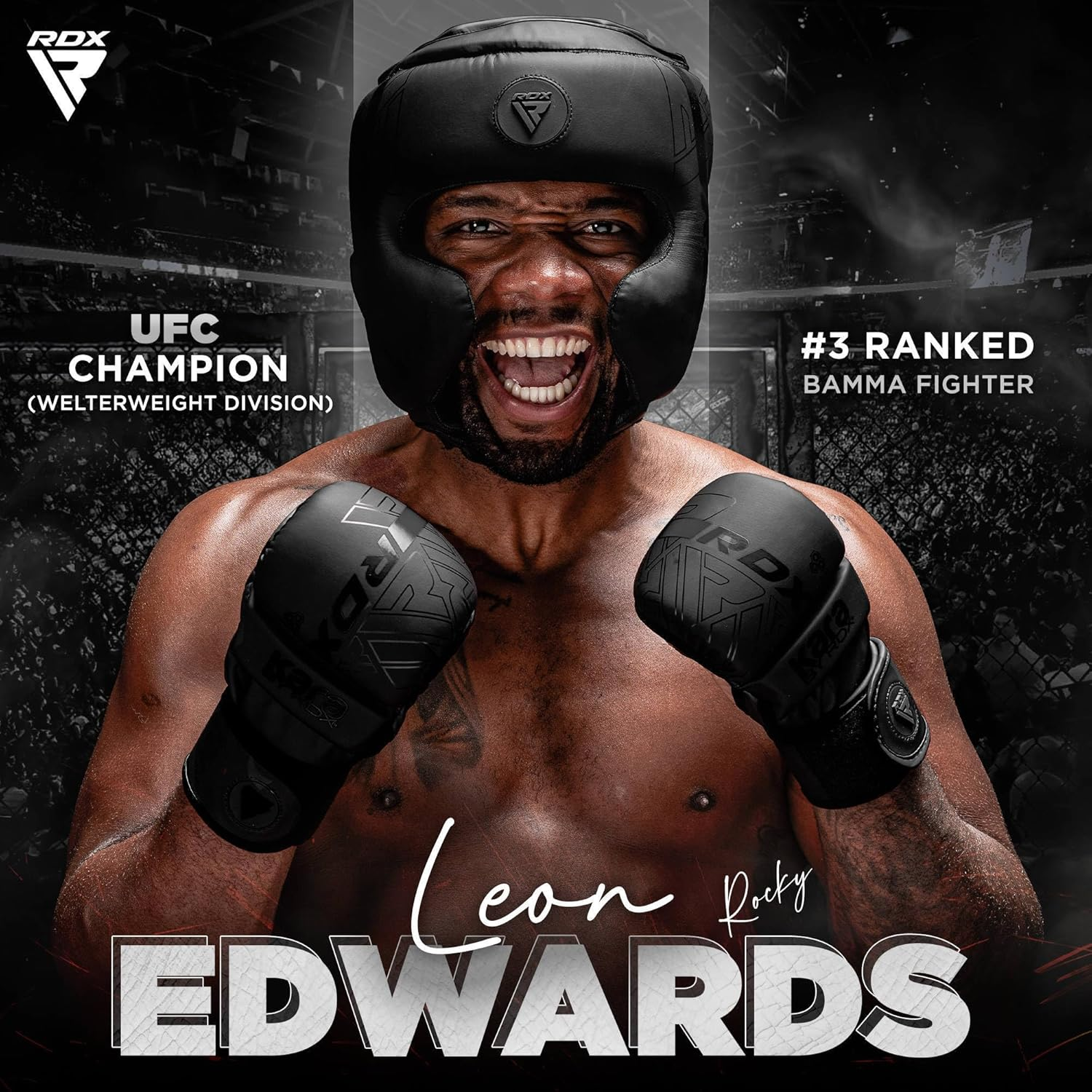 RDX Headguard for Boxing, MMA Training, Adjustable Padded Kara Head Guard for Cheeks, Forehead and Ear Protection, Muay Thai Headgear, Kickboxing, Sparring, Martial Arts, Karate, Taekwondo Helmet image number 5