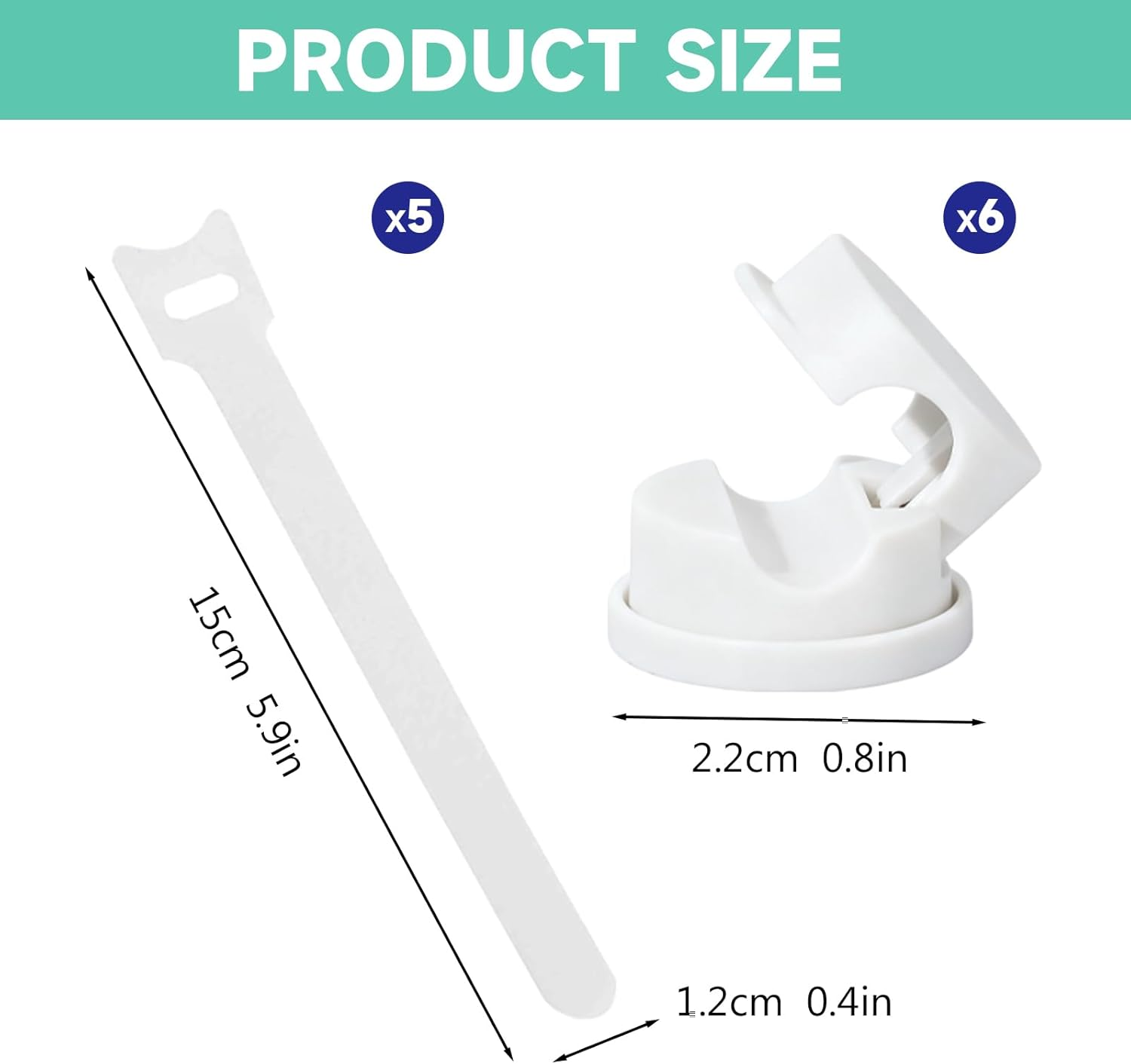 Luojinluoda 6 Pack Spring Cable Clips Upgrade Rotatable Cord Organizer - Desk Cable Management Clips Cable Organiser Cord Holder Rotatable Phone Charging USB Wire Holder for Office Desk image number 2