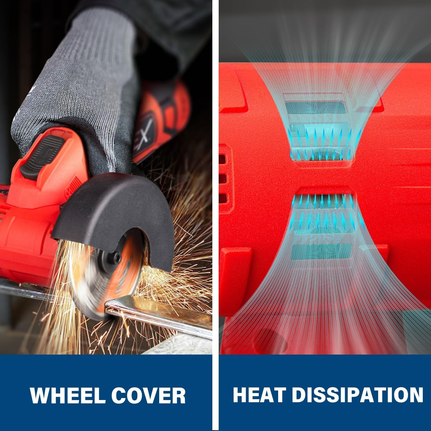 TOPEX 12V Cordless Power Tool Kit Angle Grinder Circular Saw LED Torch image number 5