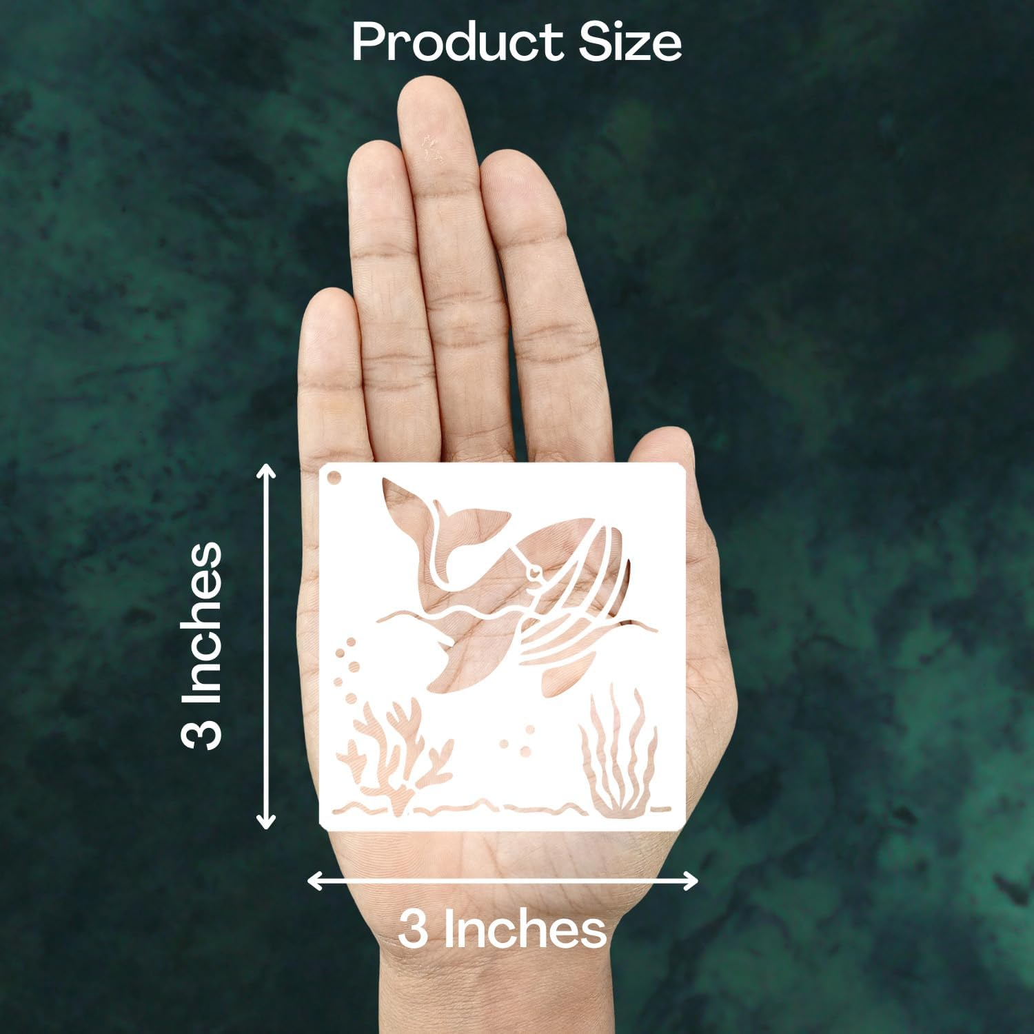 Craftreat 36 Pcs Sea Animals Set Stencils for Painting on Canvas, Wall Art, Journal Notebook, Furniture & Room Decor - Reusable 3X3 Inches Water Animal Stencils for Home Decor - Scrapbooking Supplies image number 1