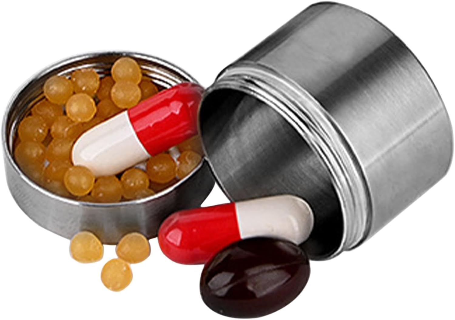 Pocket Pill Case - Portable Small Pill Boxes, Waterproof Pill Storage Box Travel | Personal Pill Box for Elderly People, Fitness Enthusiasts Travelers, Tea Canister Loose Tea, Portable Pill Container