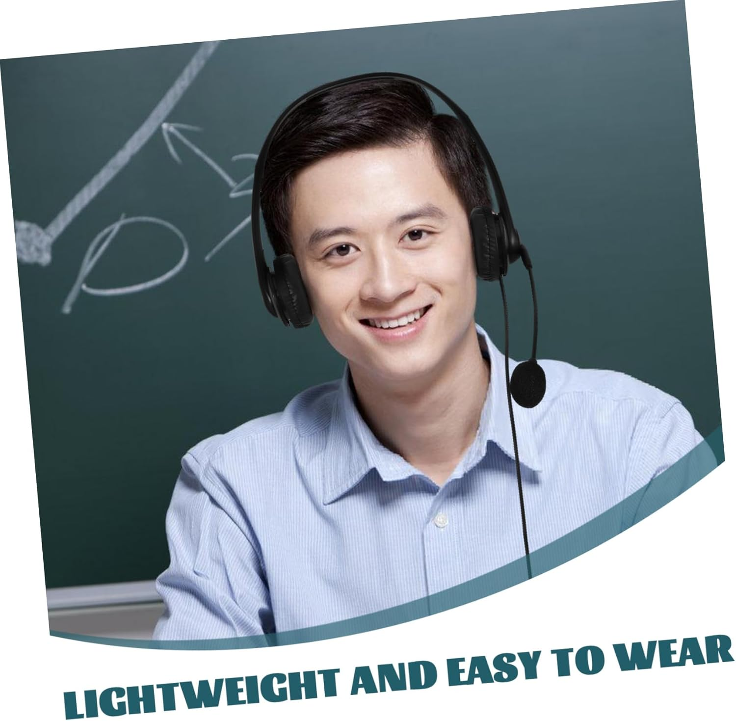 KALLORY Noise Canceling Headphones for Office Lightweight Design for Computer Use and Online Classes Microphone for Calls