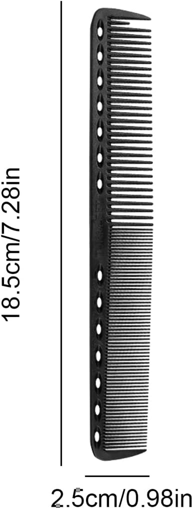 NIANOPKM Professional Hair Comb, 3 Carbon Combs, Antistatic, Men'S Women'S Hairdresser Styling Comb for Various Types of Hair