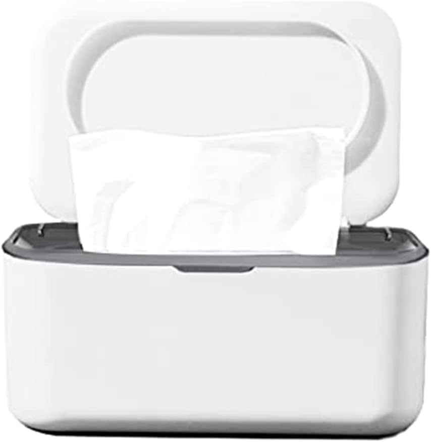 Wet Wipe Dispenser,Baby Napkin Storage Box Holder Container Dust-Proof Wet Tissue Box for Home, Office (Gray) image number 4