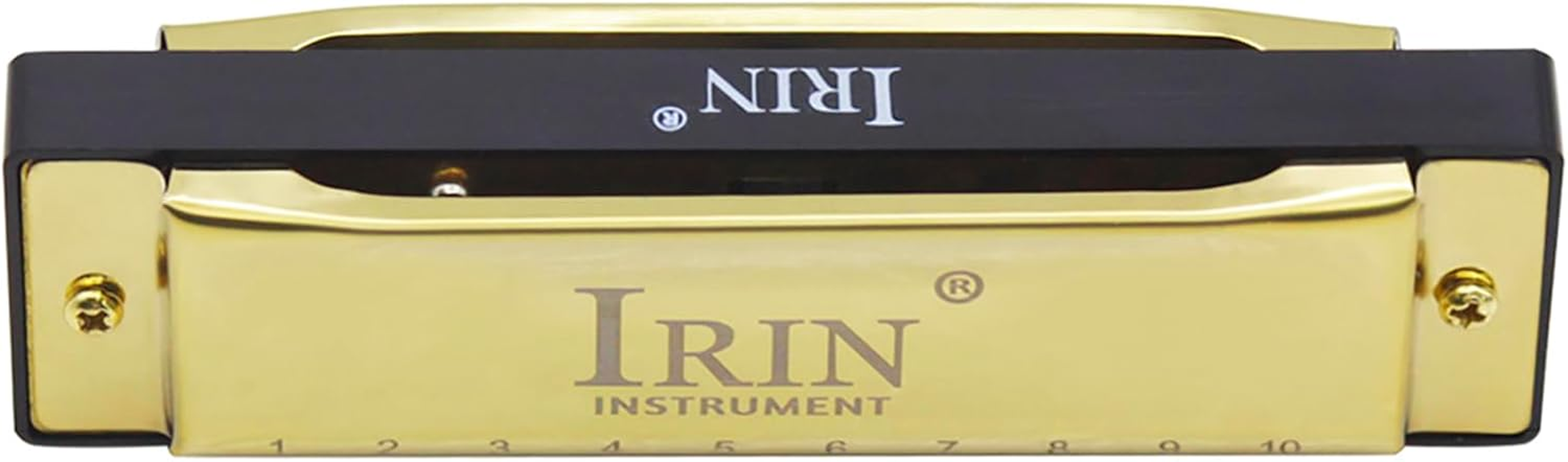 Labymos G-20 Mouthorgan 10 Holes 20 Tones Key of G Blues Harmonica with ABS Box for Beginners Music Lovers Gift Wind Instrument Gold image number 4