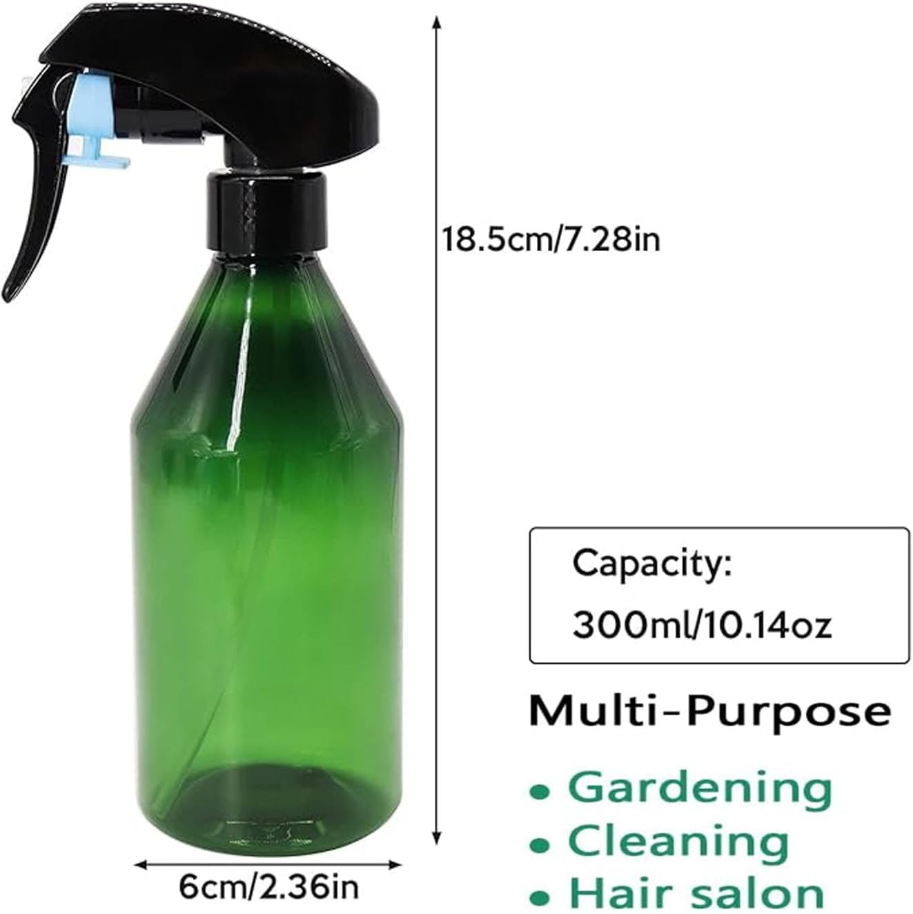 2 PCS Reusable Plant Miste Spray Bottles with 8 Waterproof Labels, 300Ml 10 Oz Fine Mist Spray Bottle for Cleaning Solution Gardening Trigger Water Empty Sprayer image number 1