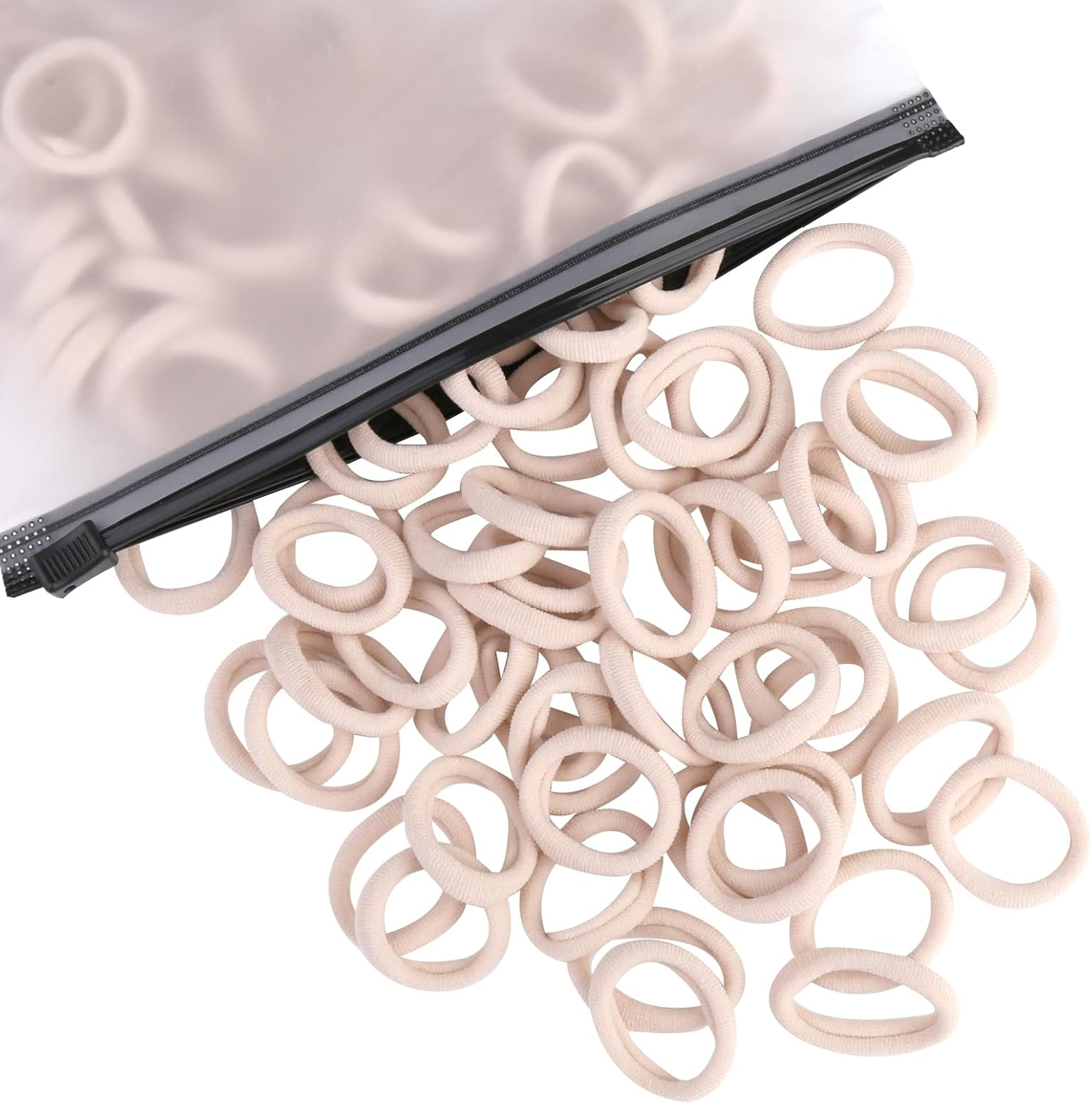 100 Pcs Kids Hair Ties, Soft Nylon Baby Hair Ties No Damage Seamless Hair Bands Ponytail Holders Hair Accessories Hair Tie for Toddler Girls Abundant Color Choices