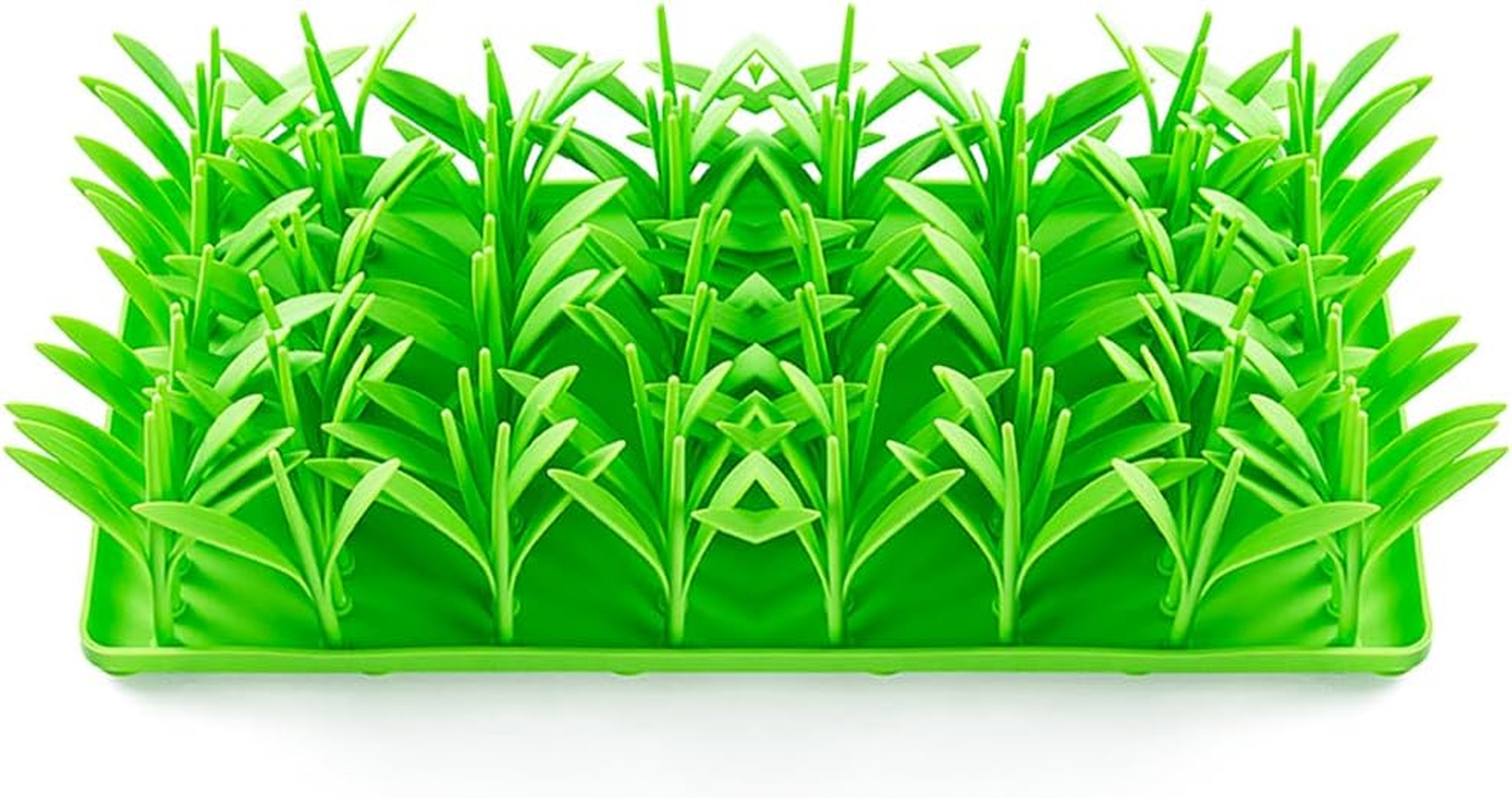 Silicone Grass Mat for Cats, Pet Slow Feeding Foraging Mat, Foraging Snuffle Mat for Dog/Cat, Pet Chew Toy Training Feed Game Easy to Clean (Green) image number 4