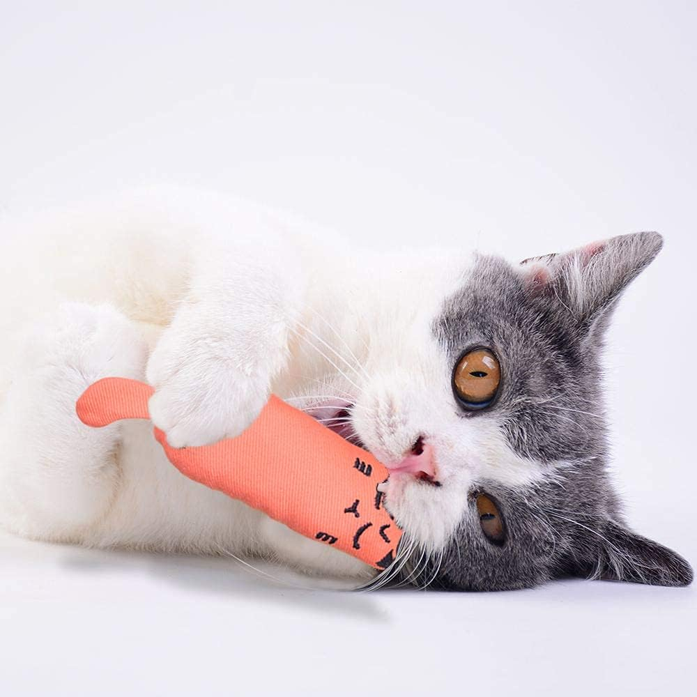 Maxin 6 Pcs Catnip Toys for Indoor Cats Interactive Cat Chew Bite Supplies for Cat Kitty Kitten,Catnip Toy Cat Toys Set Teething Chew Toy image number 2