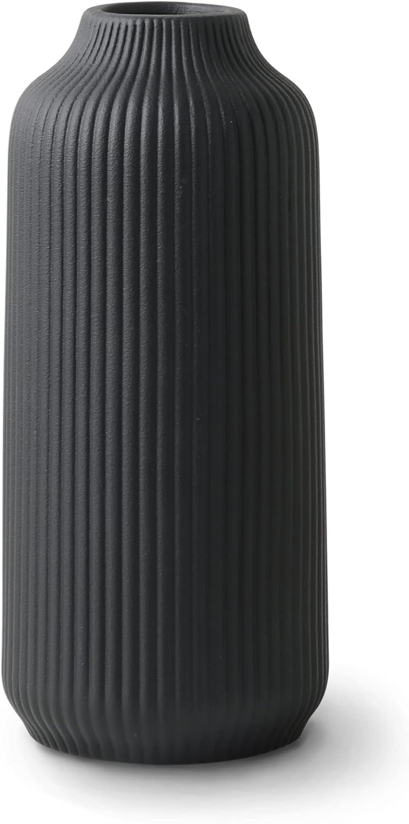 Flature Ceramic Vase, Nordic Style, Decorative for Pampas Grass or Flowers, Black Matt, 8 Inch, round Shape, Perfect for Living Room image number 5