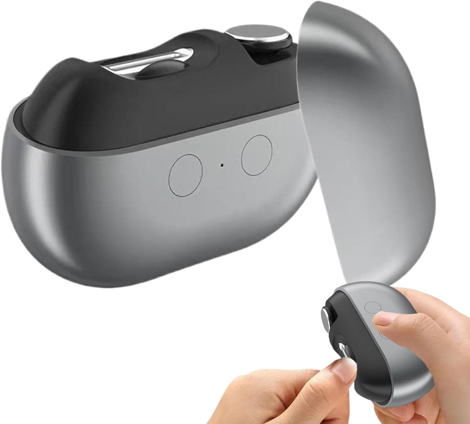 2026 New Automatic Nail Clippers for Seniors, Electric Nail Trimmer Polisher, 2-Speed USB Rechargeable Electric Toenail Clippers with Light and Nail Scraps Storage for Thick Toenails (Black)