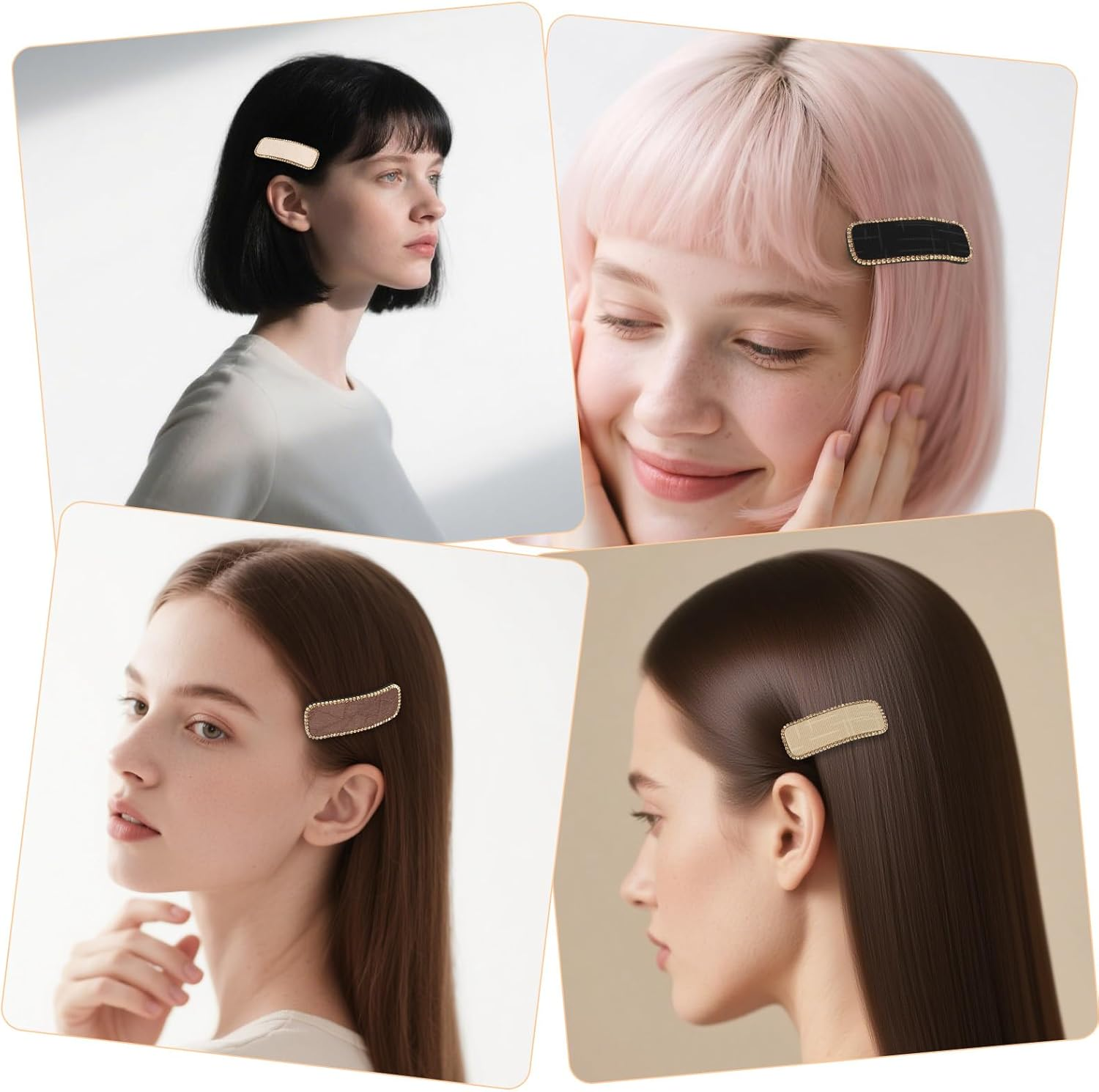 Srotmirw Women'S Hair Clips, Pack of 12 Hair Accessories for Women in Brown Series for Women and Girls in Daily Life image number 4