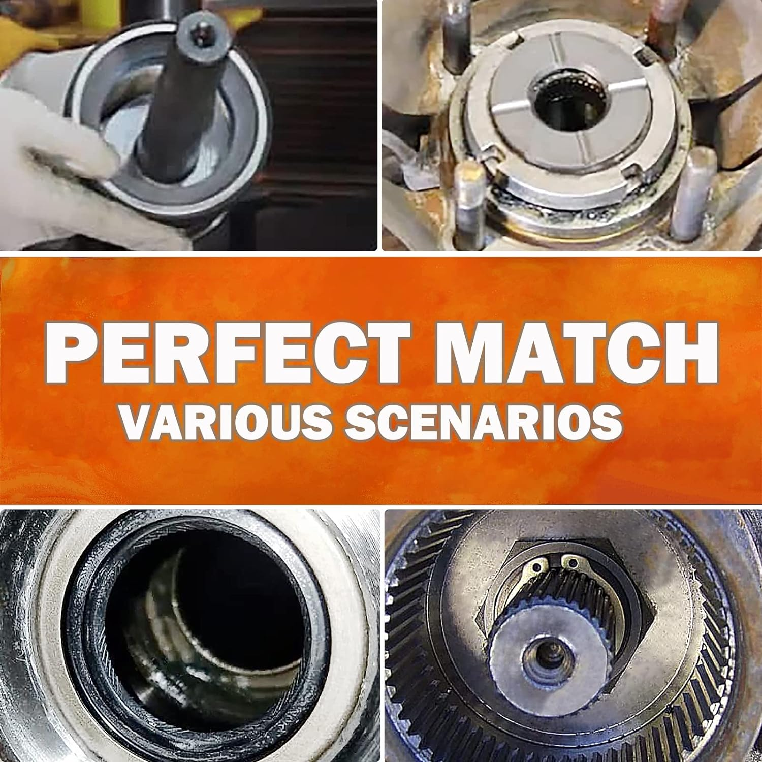 Axle Bearing Seal and Small Parts Kit for Ford 1998 1999 2000 2001 2002 2003 2004 F250 F350 Super Duty Excursion Dana50 60 Front Axle Knuckle Tube, Front Oil Seal Set with Leaf Spring Front Suspension image number 1