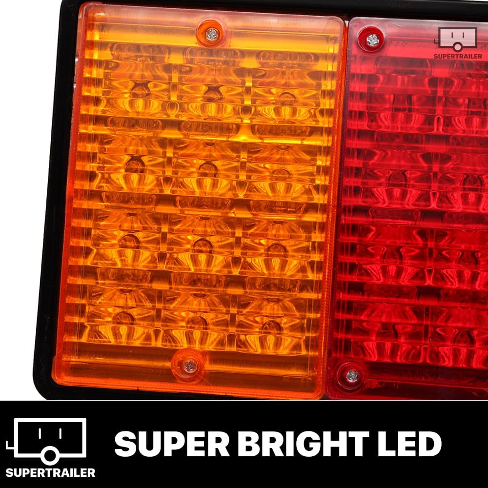 Supertrailer 2X 44 LED Tail Lights Trailer Ute Caravan Truck Stop Indicator Rear LAMP 10-30V image number 2