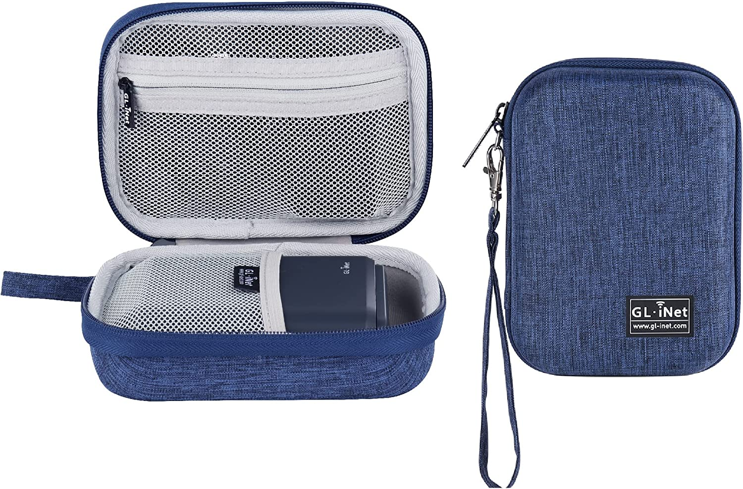 【Gl.Inet Official Case】 Hard Carrying Travel Router Case for GL-AXT1800/MT1300/SFT1200/AR750S/AR750/E750/XE300/MT300N-V2/AR300M16, Store Accessories, Sturdy & Durable, Travel Organizer Pouch Bag