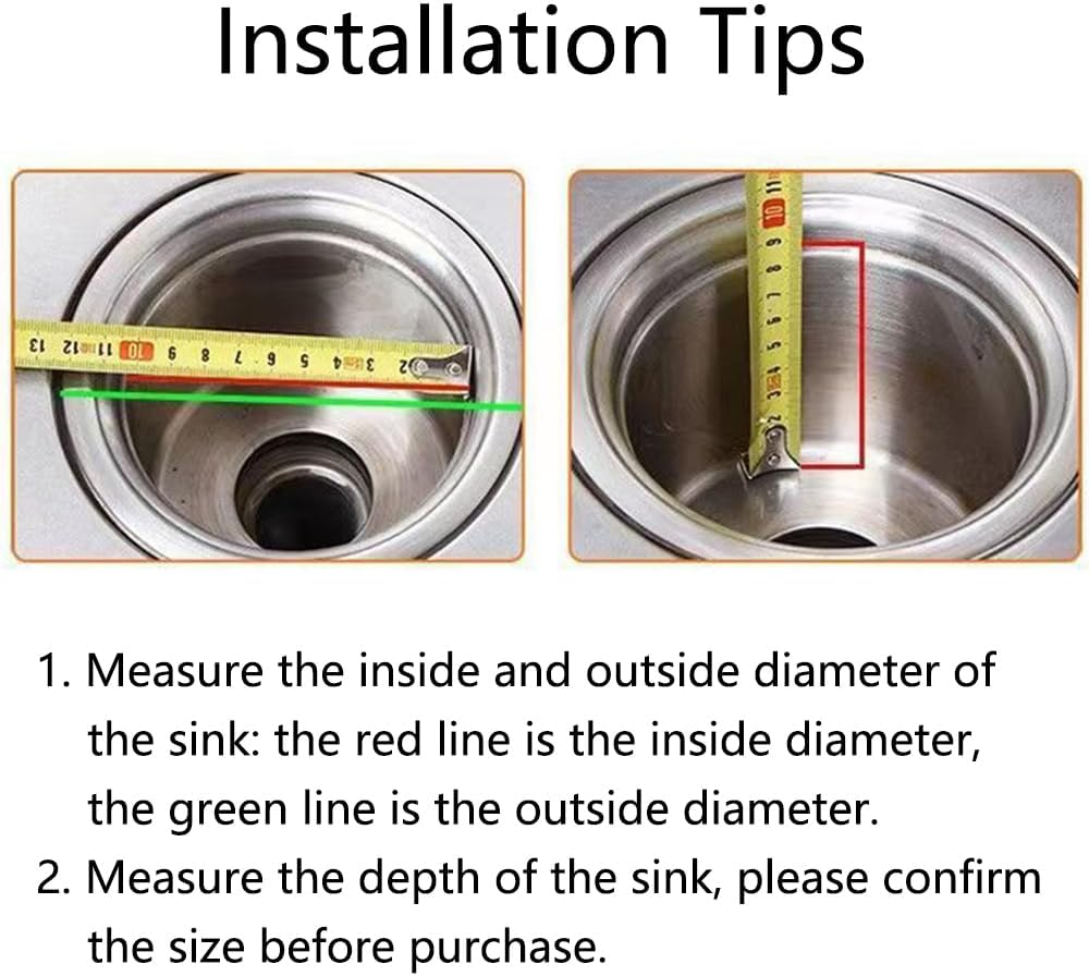 Sink Drain Strainer, 2Pcs Stainless Steel Kitchen Sink Filter Mesh Hair Catcher Basket for Kitchen Bathroom Bathtub Shower Floor Drain, 9Cm/3.54 Inch (Large) image number 4