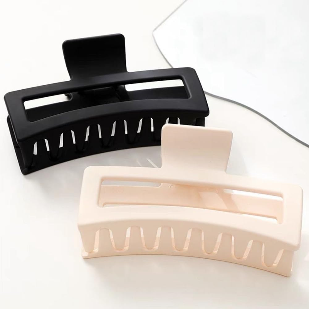 ZSPERKLA Pack of 4 Extra Large Hair Clips, Strong Hold, 13 Cm Plastic Hair Clips for Thick Hair, Non-Slip Matte Hair Jaw Clips, Hair Styling Accessories for Women and Girls