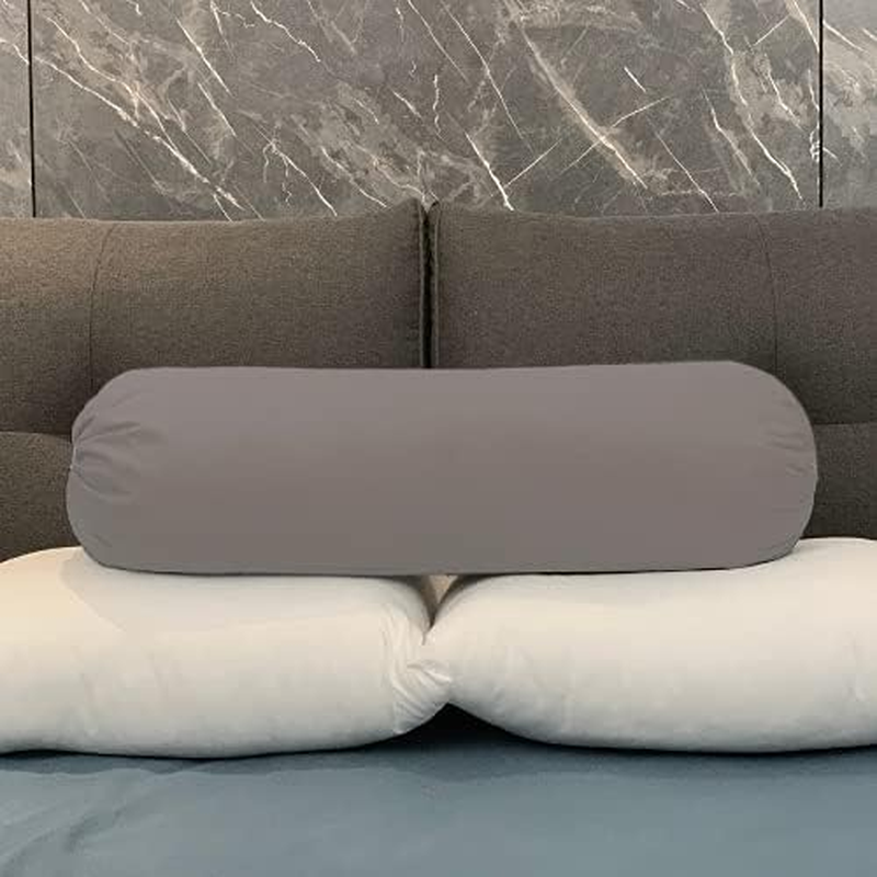 Flew Eco Luxury Bolster Pillow Cover Bolster Pillow Case Soft 35Cm X 105Cm (Opal Grey) image number 4