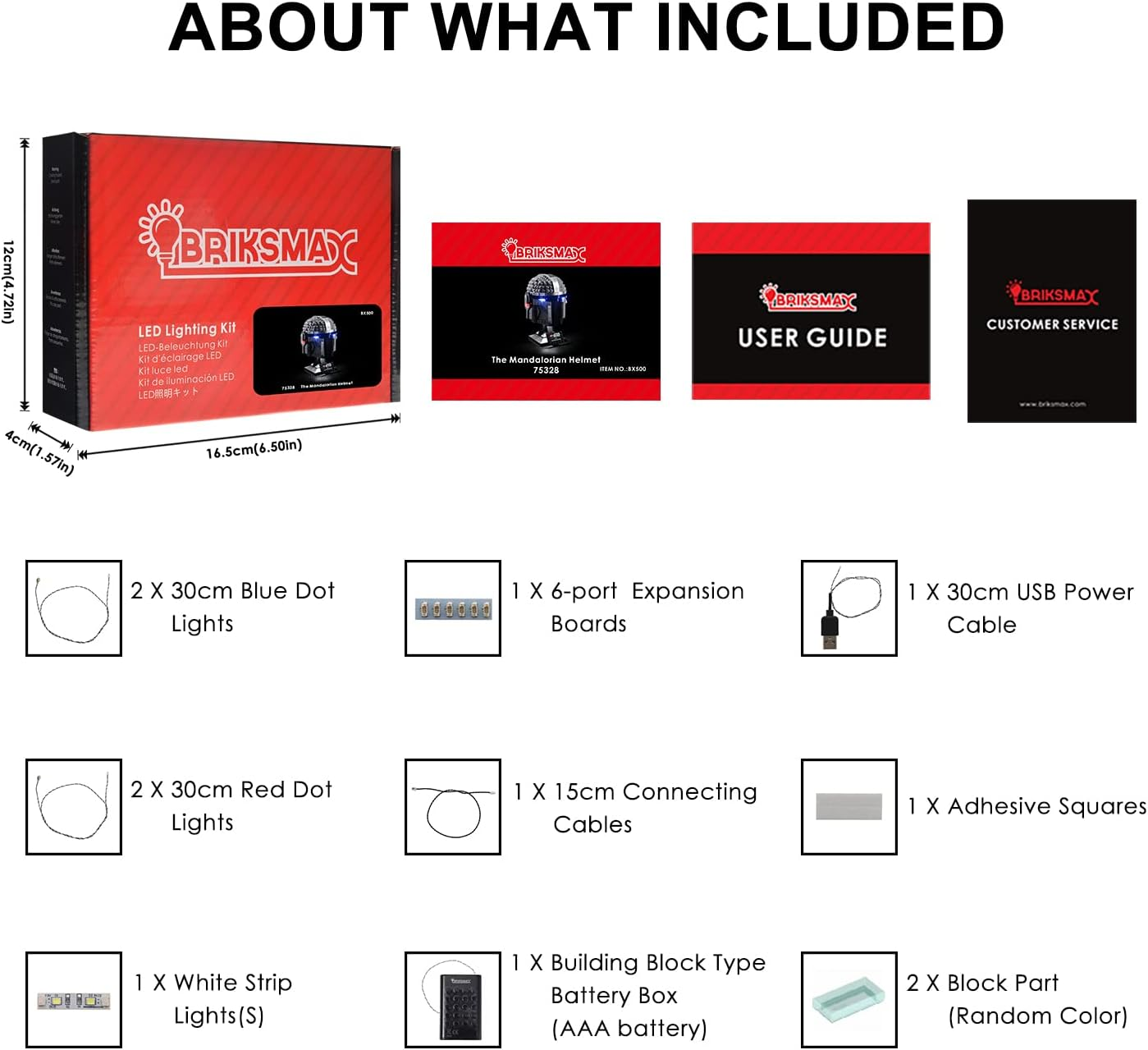 BRIKSMAX Led Lighting Kit for the Mandalorian Helmet - Compatible with  75328 Building Blocks Model- Not Include the  Set