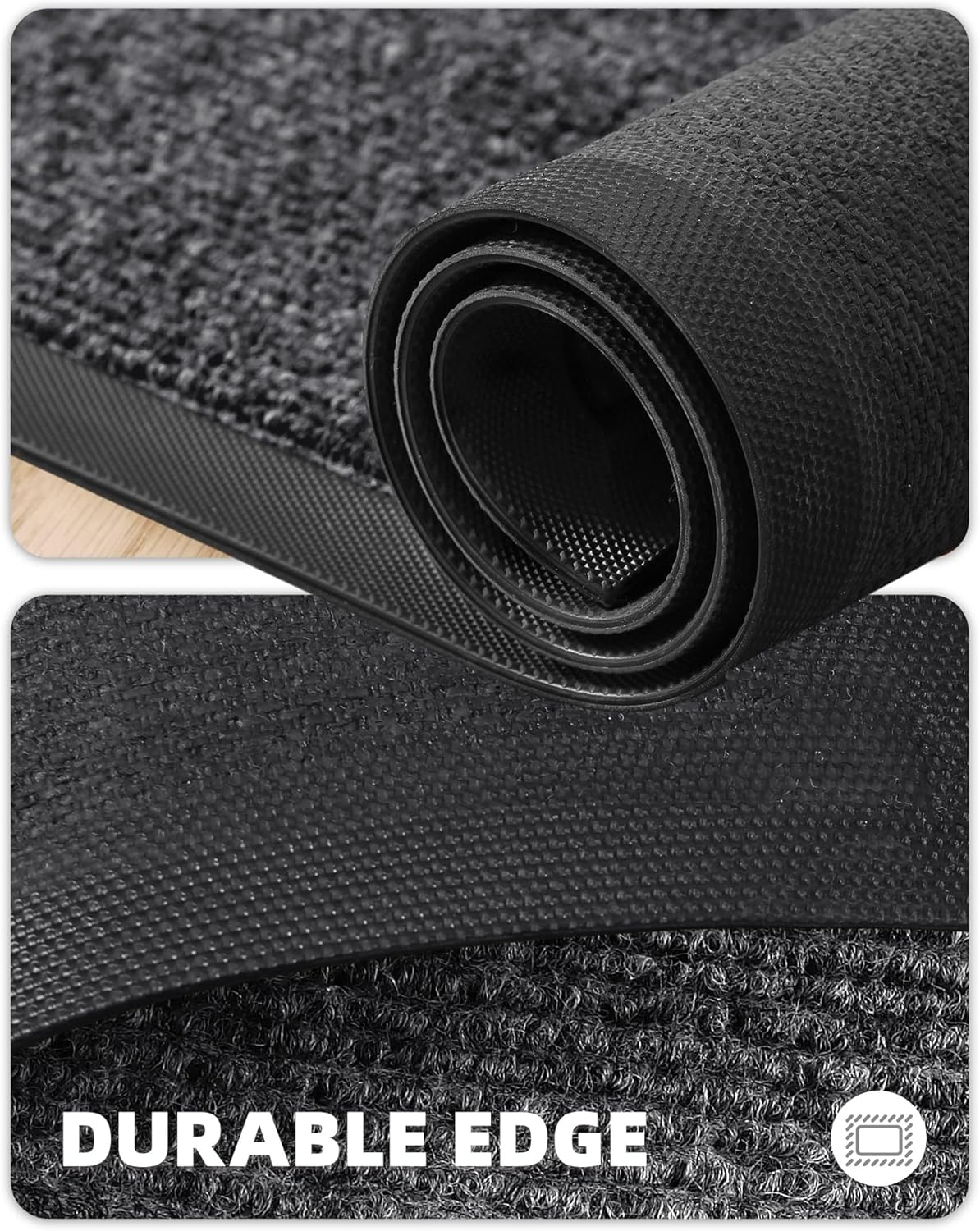 Color&Geometry Outdoor Mats for Home Entrance Heavy Duty, Front Door Mat outside Entrance for All-Season Weather Non Slip, Welcome Mat for Front Door with Durable Rubber Backing, Grey 17&rdquo;X29&rdquo;