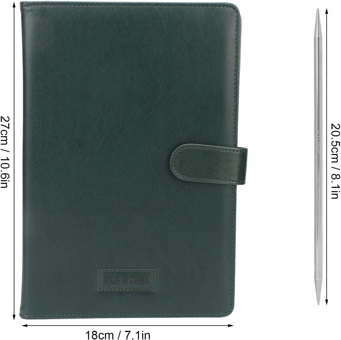 Double Pointed Knitting Needles, 55Pcs 11 Size Stainless Steel Yarn Needles with PU Leather Storage Bag, Straight Knitting Needles Set, Sweater Needle Kit image number 2