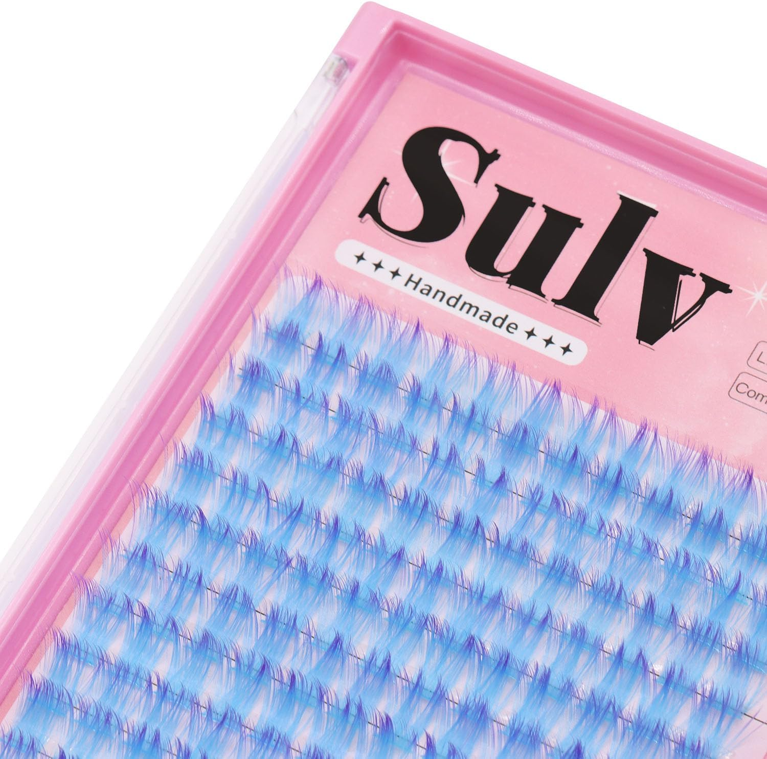 SULV Gradient Light Blue False Eyelashes Clusters 144Pcs D Curl 10-18Mm Eyelash Clusters Eyelash Extensions Soft Comfortable Material Dramatic Eye Lash (C#-12-14-16Mm Mixed)