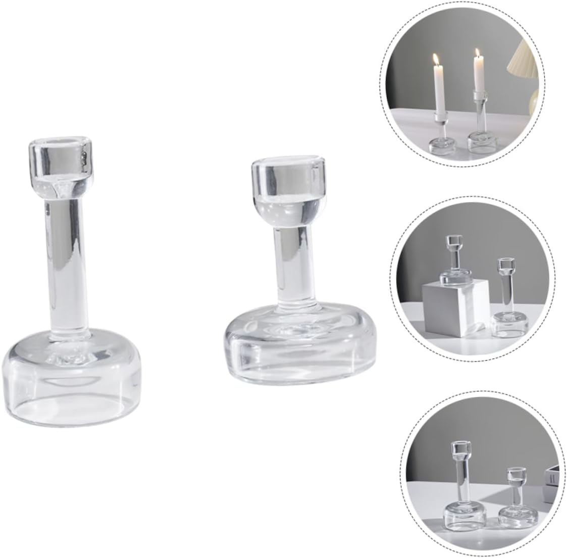 BIUDECO 2Pcs Vintage Candle Holders Elegant Tealight Holders for Weddings and Home Decor Romantic Centerpieces for Dinner Parties Candle Containers image number 3