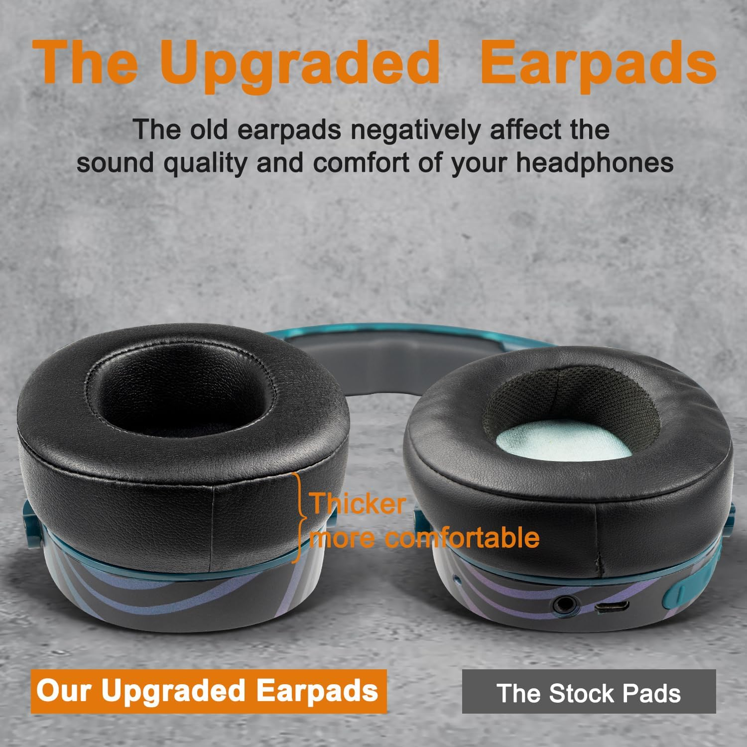 SOULWIT Replacement Earpads for Skullcandy Hesh 3/Anc/Evo & Crusher Wireless/Anc/Evo & Venue ANC Over-Ear Headphones, Ear Pads Cushions with Soft Protein Leather, Noise Isolation Foam - Black - Cooling Gel-Brown image number 3