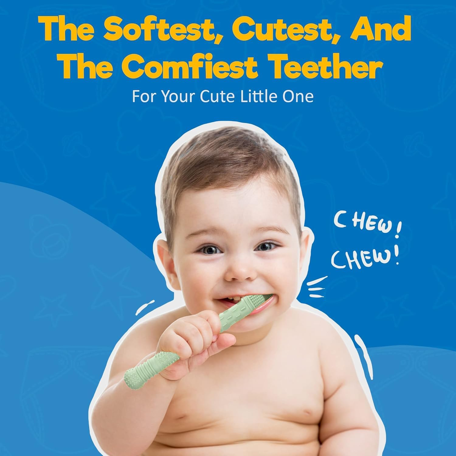 6-Pack Hollow Teether Tube & Chew Straw Sensory Toy - Silicone Teething Toys for Babies 0-36 Months | Bpa-Free, Freezable & Textured for Soothing Gums | Infant Developmental Learning Toys, On-The-Go Gift image number 5