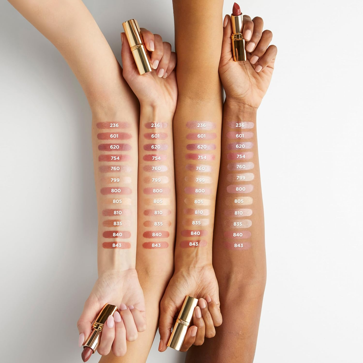 (Fairest Nude) - L'Oreal Colour Riche Lipstick, Fairest Nude 800, 2 Ea - Plum Explosion image number 5