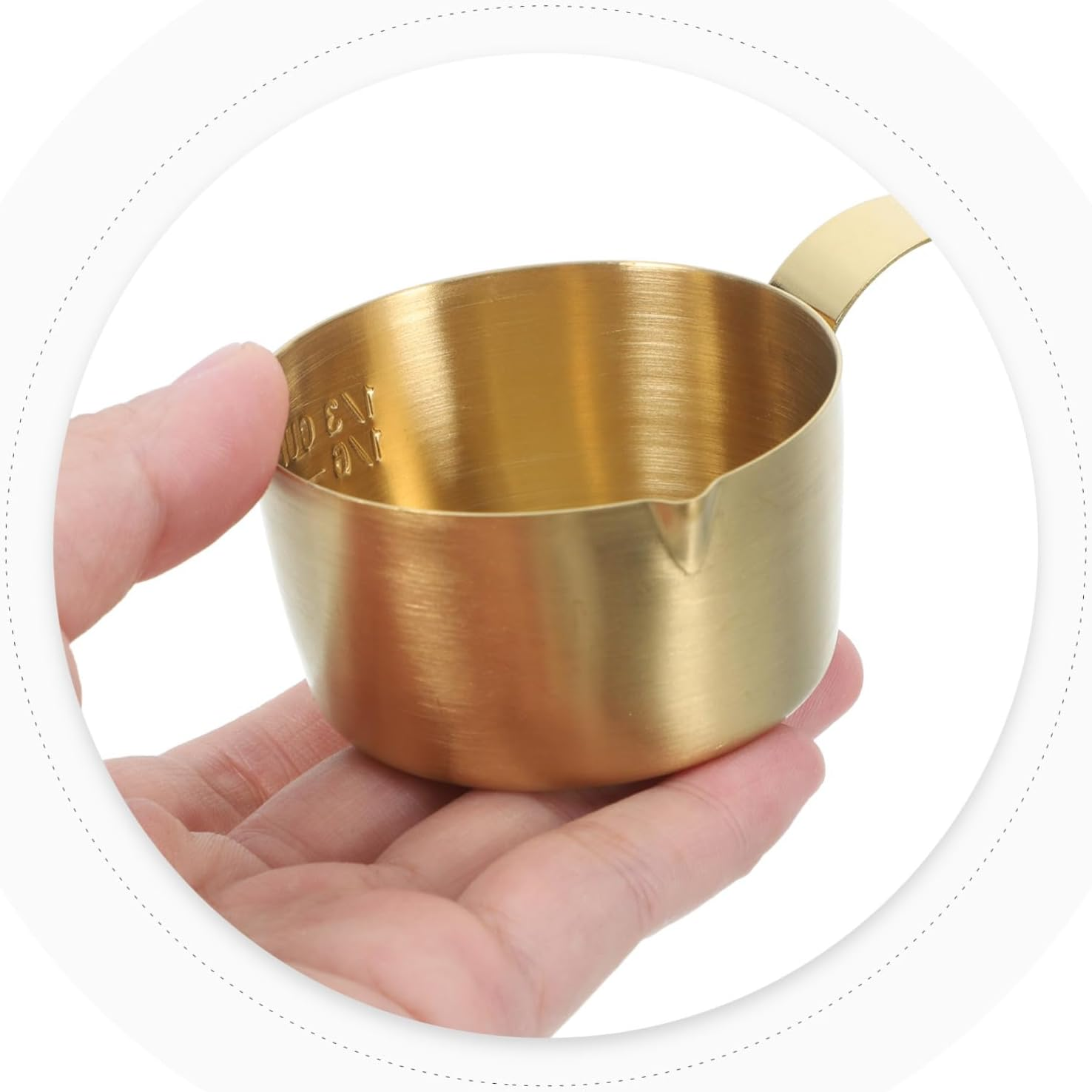 Ipetboom Stainless Steel Extraction Cup Measuring Cup for Espresso Shots Frothing Pitcher Pour Spout for Coffee Brewing image number 3