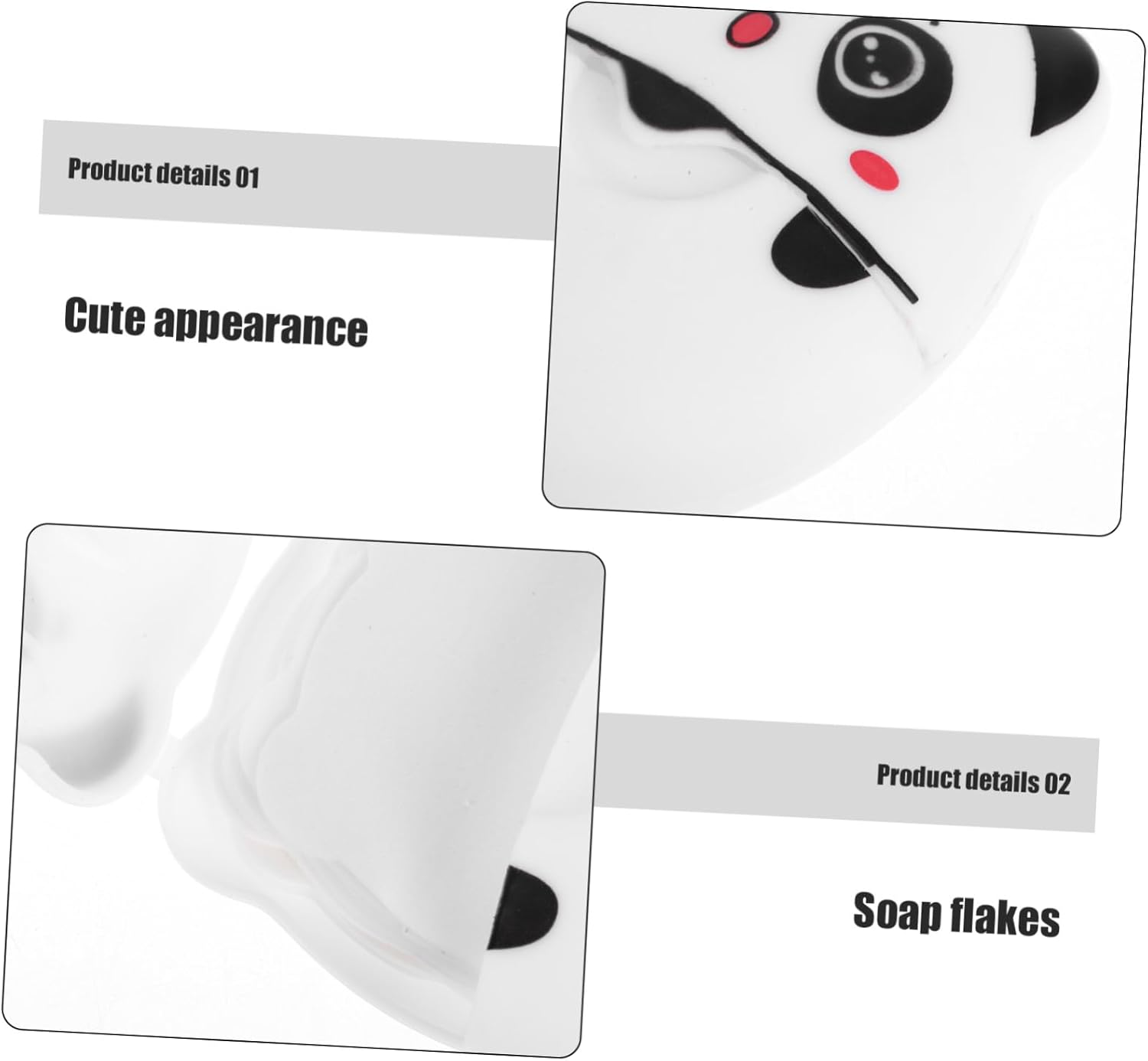 INOOMP Portable Soap Sheets Reusable Hand Washing Soap Cute Panda Container for Outdoor Activities and Camping Fresh Scent Compact Design image number 3