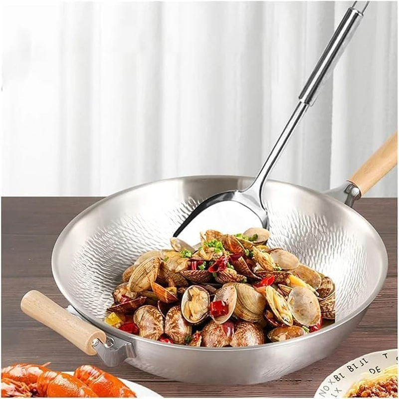 304 Stainless Steel Non-Stick Frying Pan for Gas Stoves Ideal for Stir-Frying Soup Making Non-Scalding Handle Induction Frying Pan image number 3
