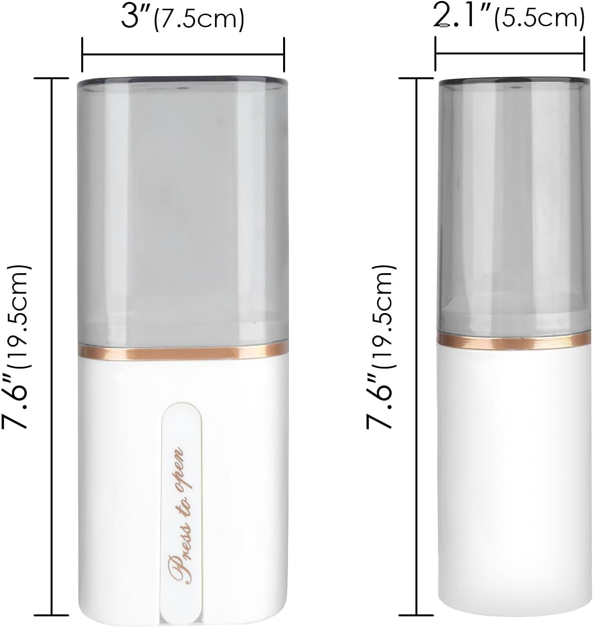 Toothbrush Travel Case, Portable Toothbrush Toothpaste Container with Mouthwash Cup, Wall Mounted Toobrushbrush Holder for Bathroom, Camping, Gym (White) - Green image number 3