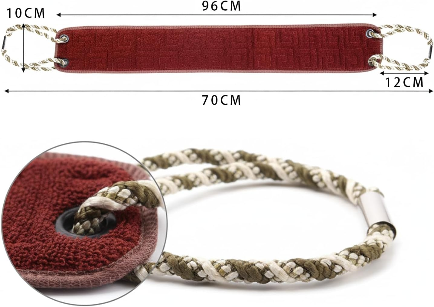 Exfoliating Back Scrubber for Shower with Long Handle, Double-Sided Use and Honeycomb Texture for Deep Cleansing and Exfoliation, Men & Women - Orevan