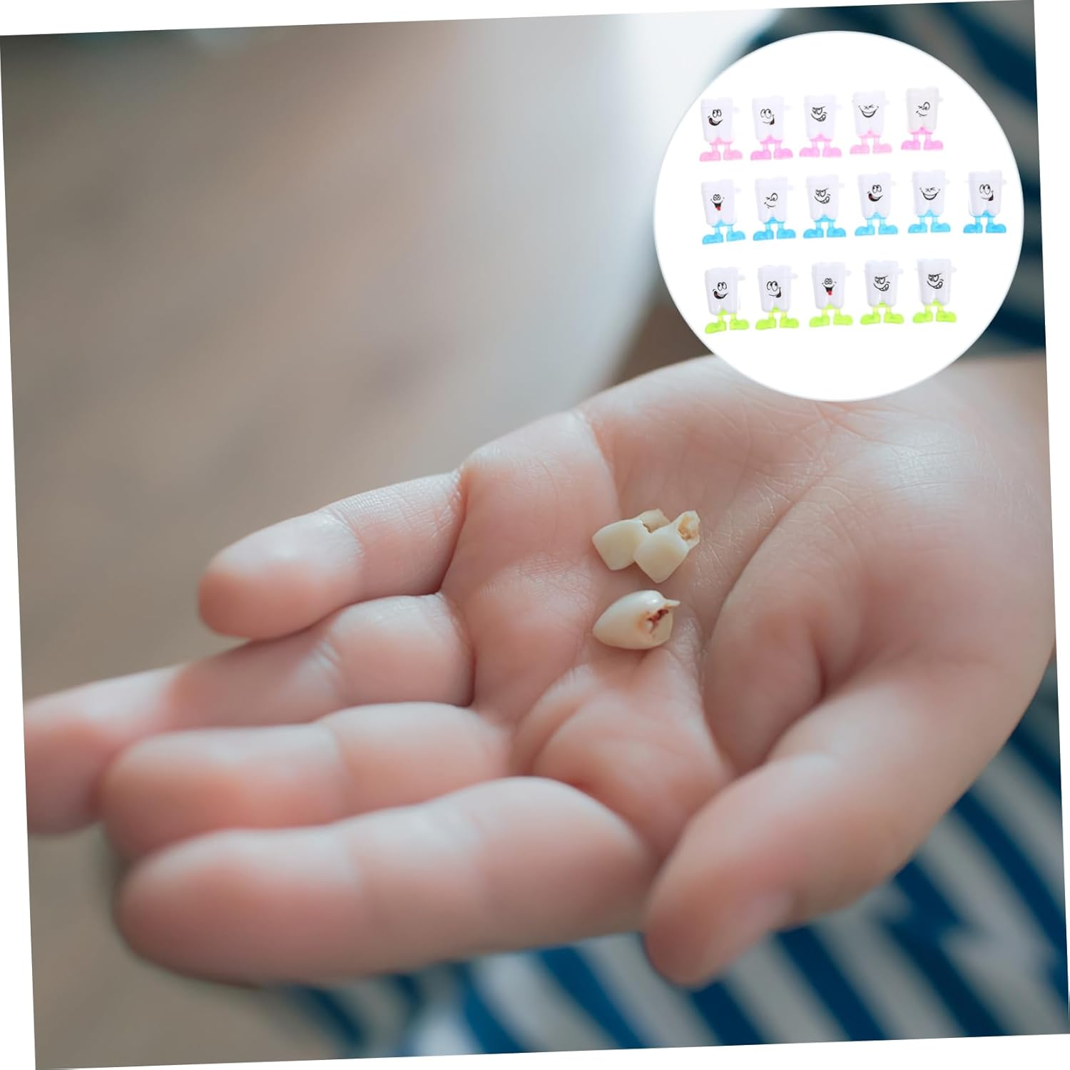 VANZACK 50Pcs Teeth Keepsake Box Cute Tooth Organizer Case for Boy Girl Newborn and Memory Storage image number 2