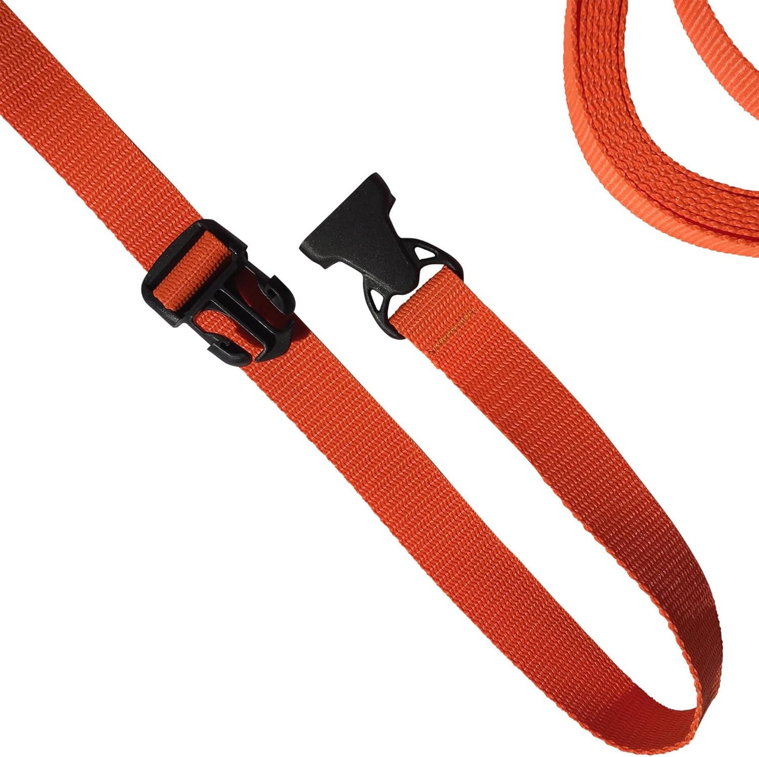 DOGS and MORE &ndash; EXTENDABLE Tracking / Training / Recall Leash with RELEASABLE Wrist Strap - 15 Meter / 49 Feet (Orange, 25 Mm Wide)