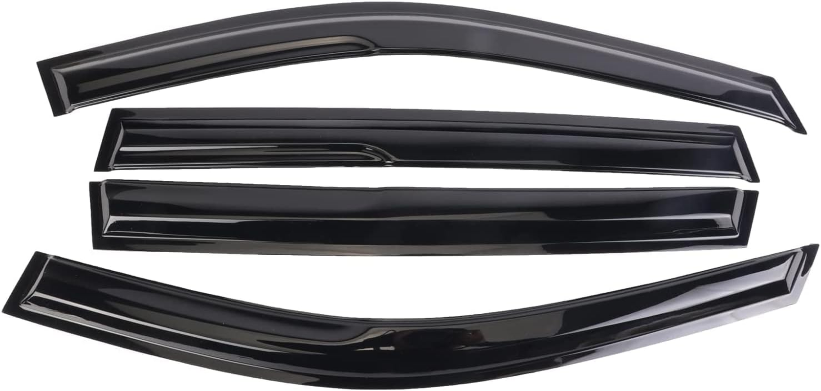 WONSABON Tape-On Window Visors Deflectors Rain Guards 4 Piece Set &lrm;Compatible with 2006-2012 Toyota Rav4 image number 4